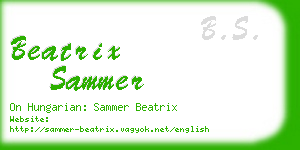 beatrix sammer business card